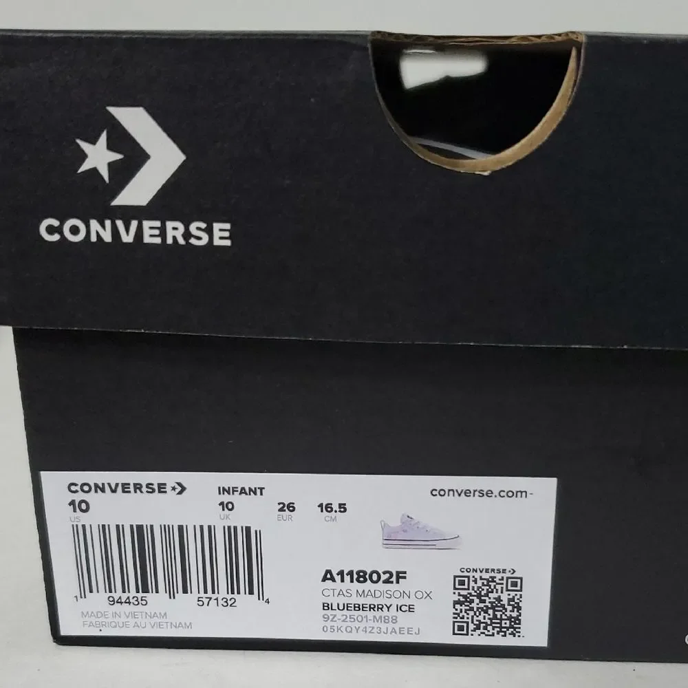 Converse CTAS Madison OX in Blueberry Ice Girls 10 NIB